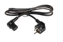 0000028500 - Šňůra napájecí, vidlice úhlová EURO  koncovka úhlová, 3x0.75 mm2, 2 m, černá (KPSP2-90)